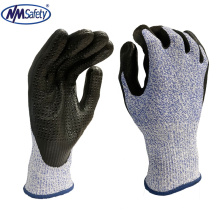 NMSAFETY EN388 4543 Hand Safety Anti-cut Construction Gloves nitrile Coated Cut Resistant Work Gloves Level 5 Anti Cut Gloves